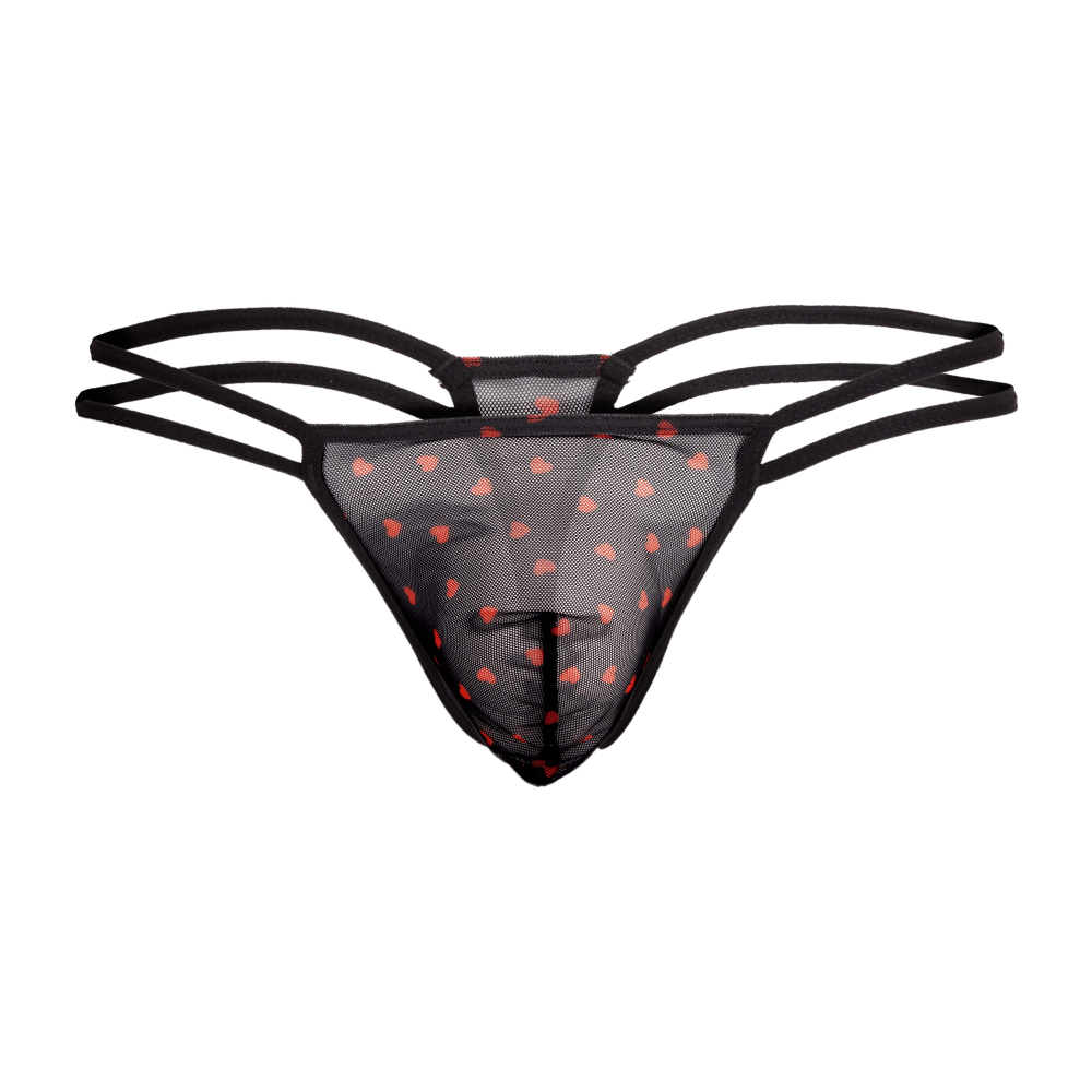Secret Male SML031 Flower Laced G-String with hearts Sensual Men's Underwear