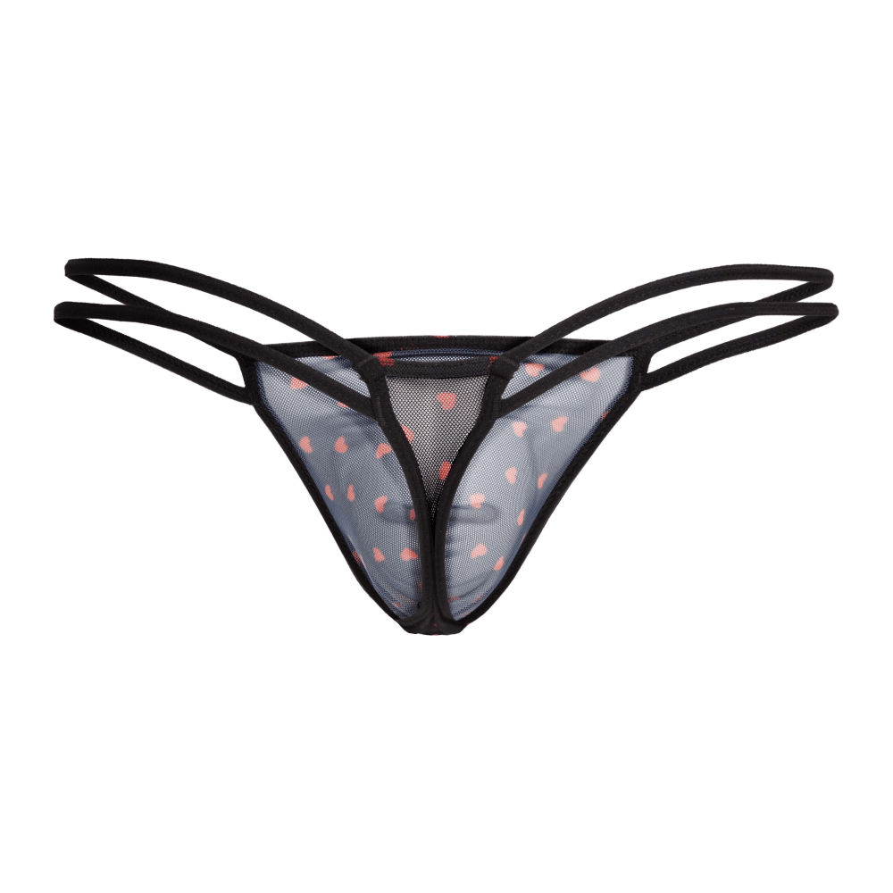Secret Male SML031 Flower Laced G-String with hearts Fashionable Men's Underwear