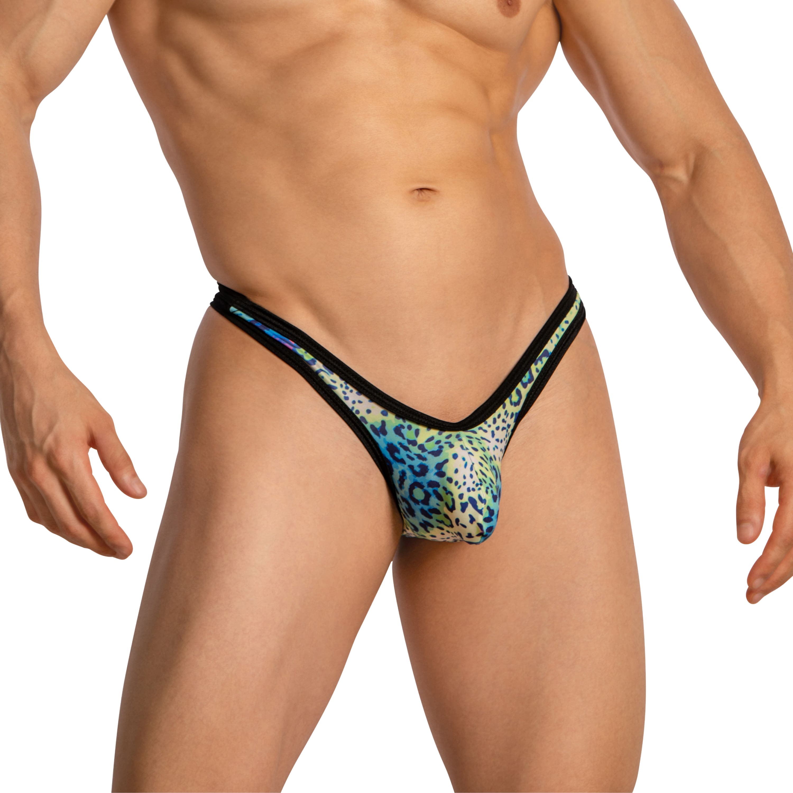 Daniel Alexander Men's Thongs with Leopard Print DAK076