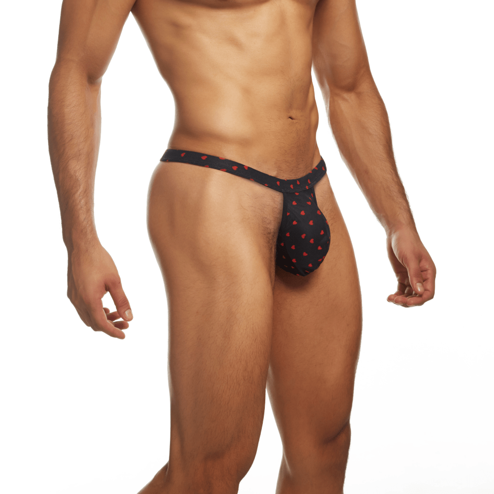 Secret Male SMK022 Flower Laced Thong with Hearts Alluring Men's Underwear