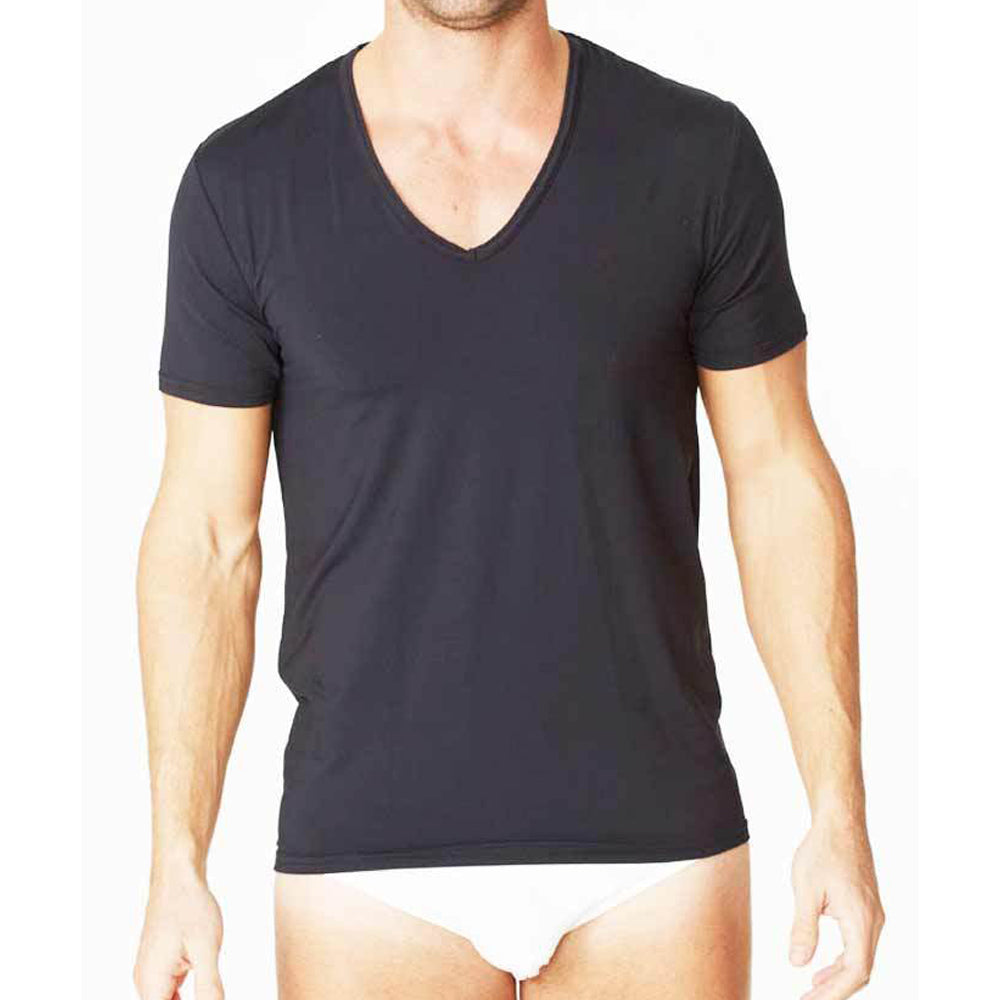 Parker & Max PMFP-TDVN1  Micro Luxe Deep V-Neck T-Shirt